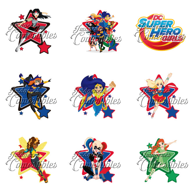 Obleitas comestibles - Super Hero girls