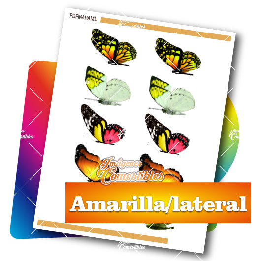 Planilla PDF con Mariposas amarillas lateral