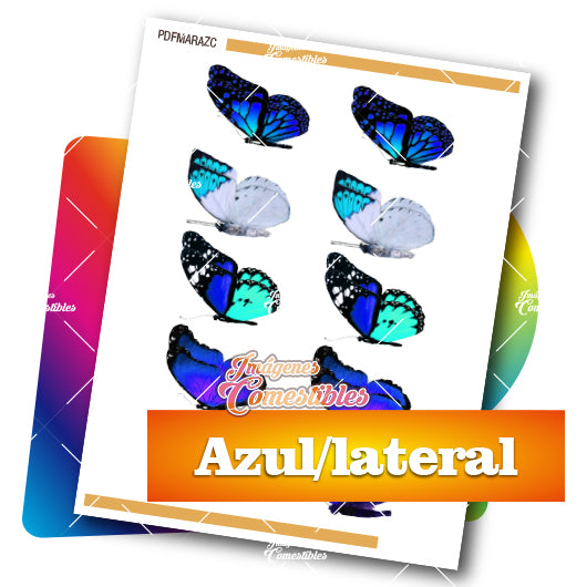 Planilla PDF con Mariposas azul lateral