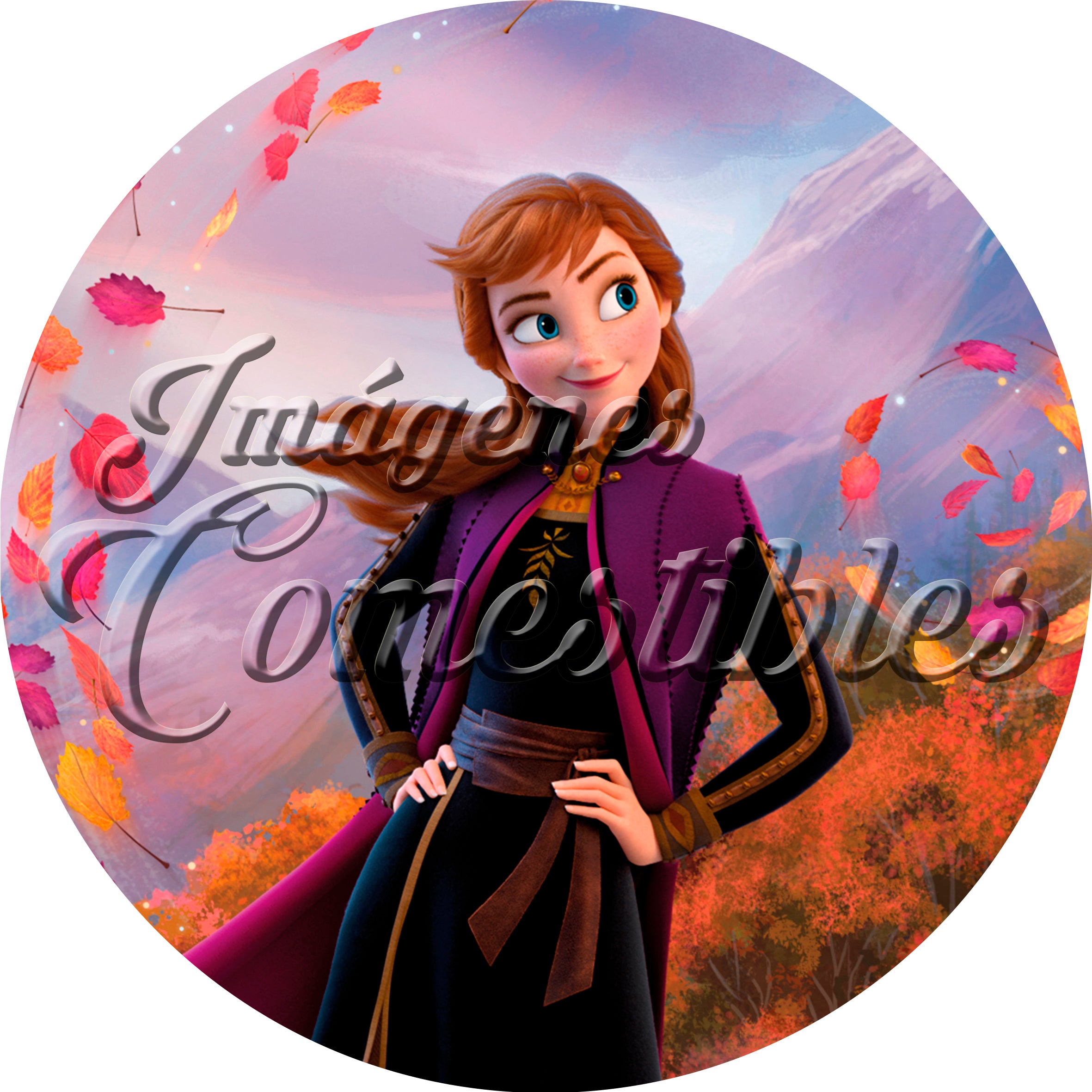 Oblea comestible - Frozen Anna-2