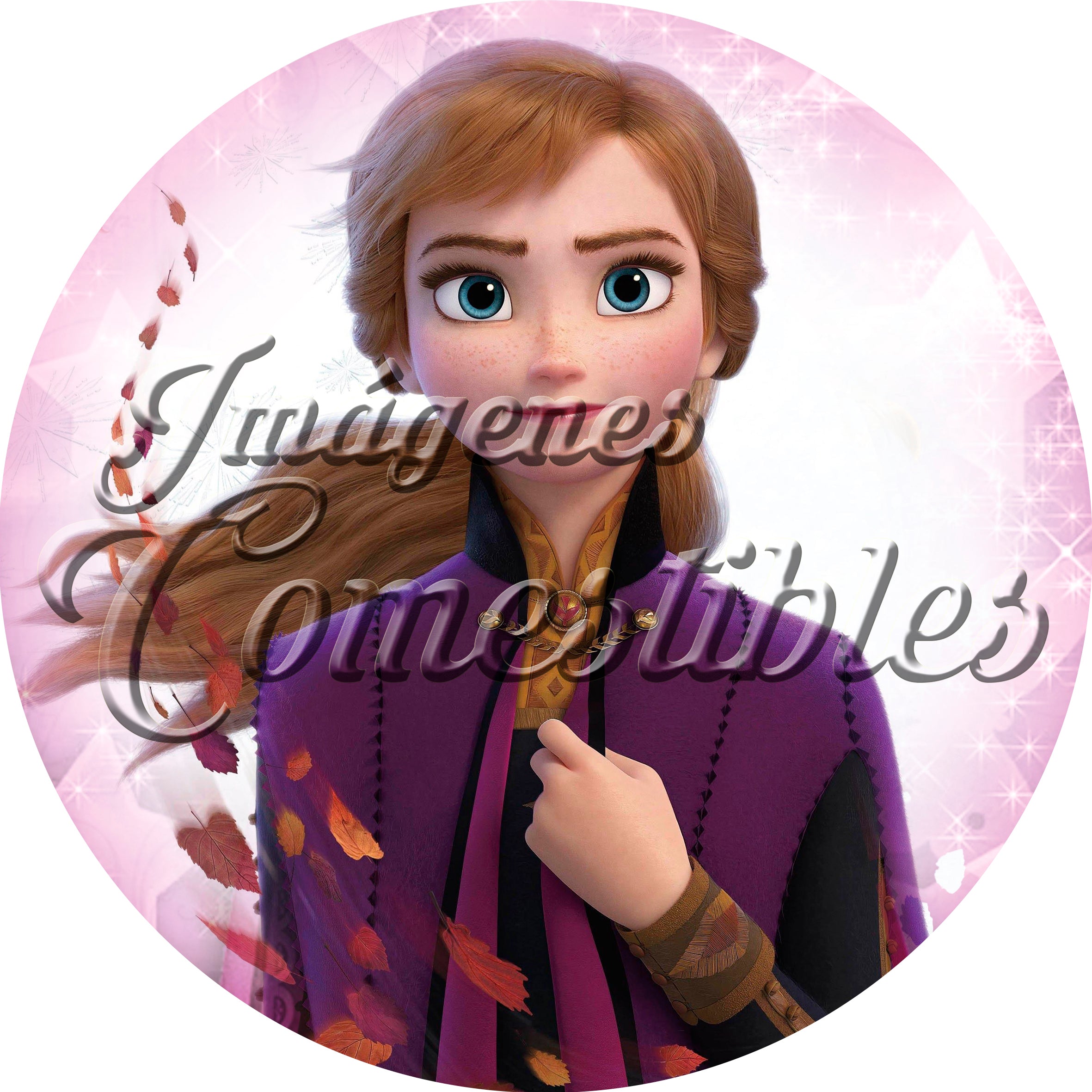 Oblea comestible - Frozen Anna-4