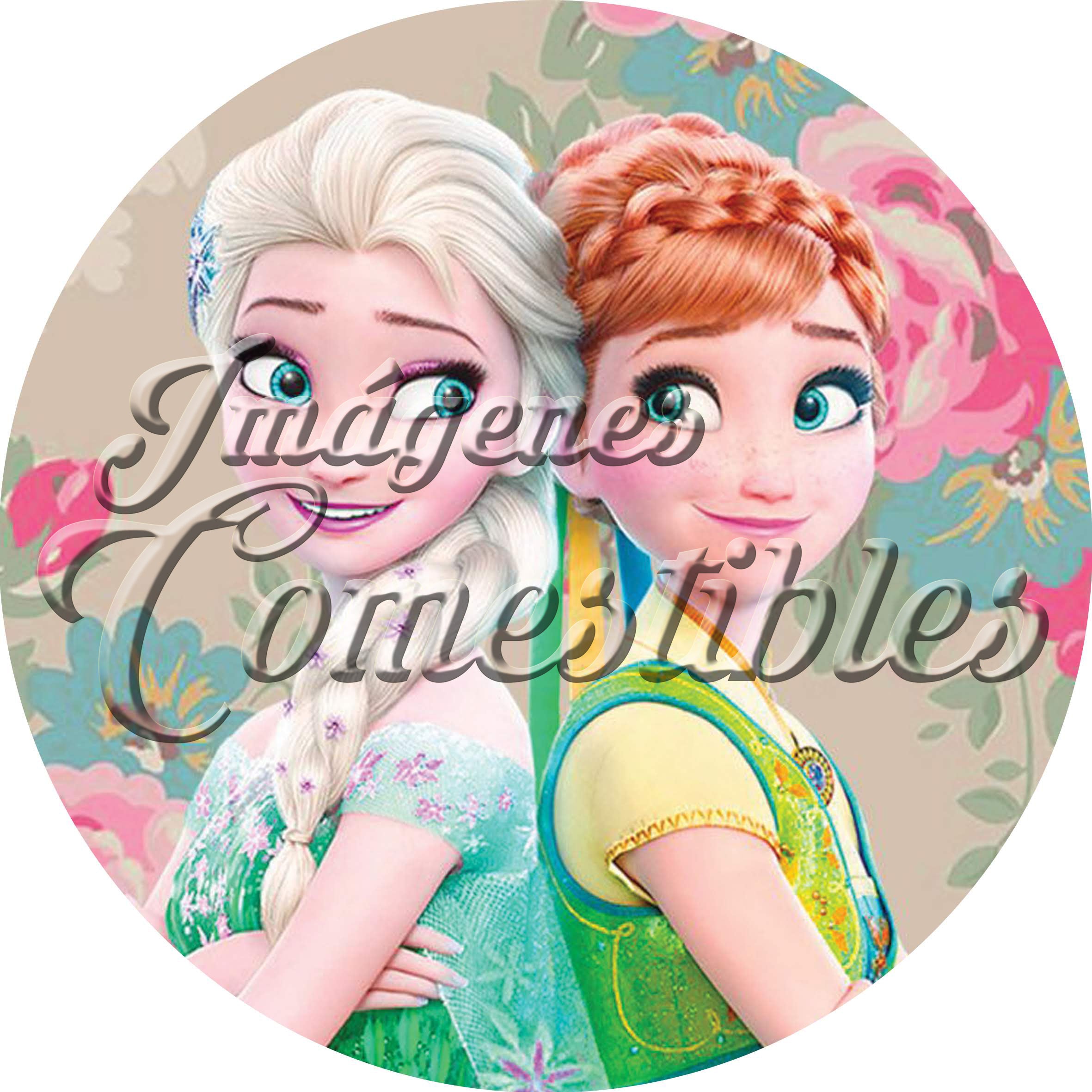 Oblea comestible - Frozen Anna y Elsa