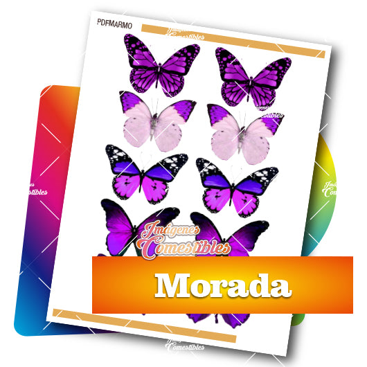 Planilla PDF con Mariposas moradas frente
