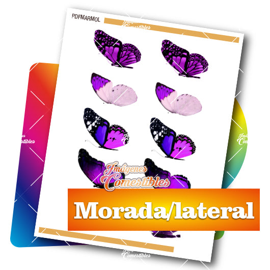 Planilla PDF con Mariposas moradas lateral