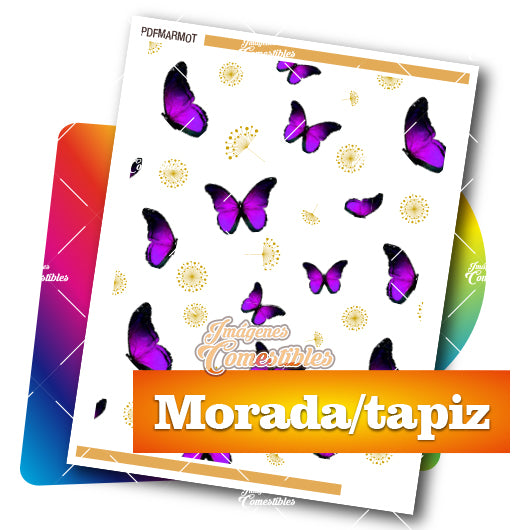 Planilla PDF con Mariposas moradas tapiz