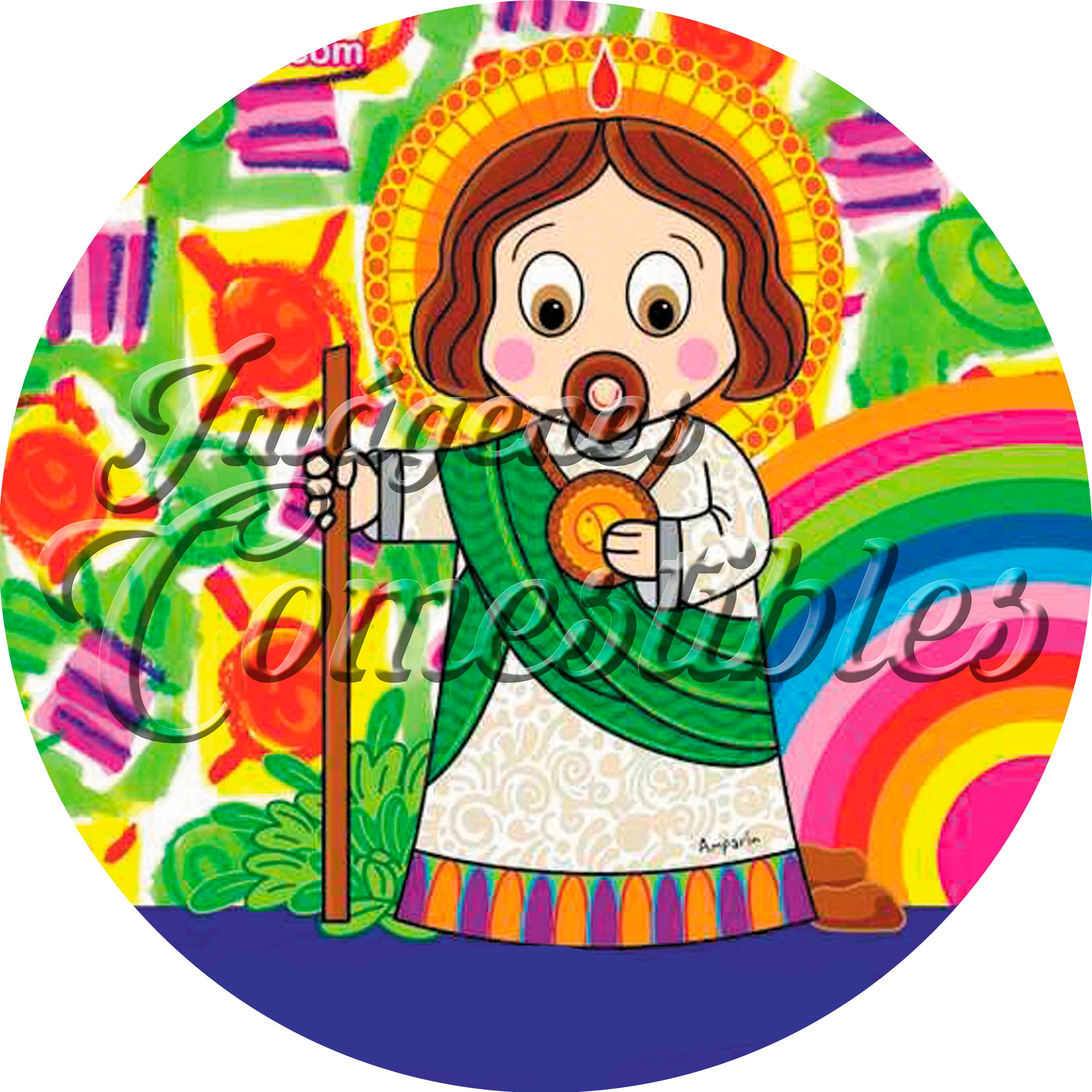 Oblea comestible - Virgencita plis-2